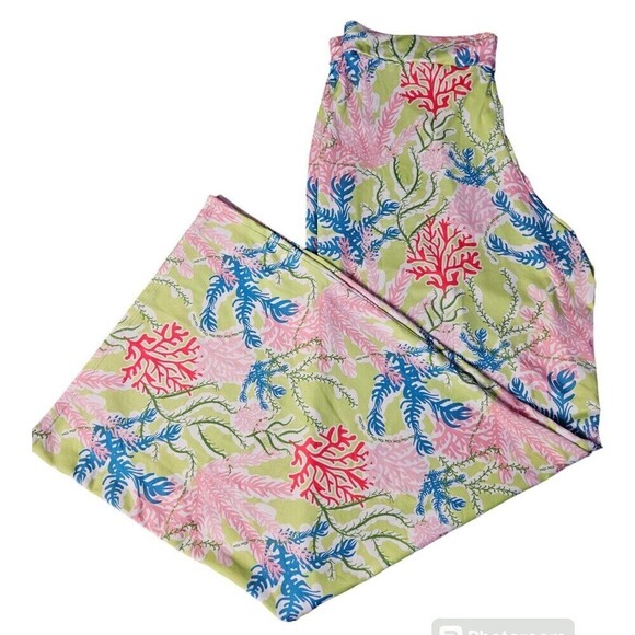 Lolly Wolly Doodle Coral Wide Leg Pants 2X Tall - Picture 1 of 7